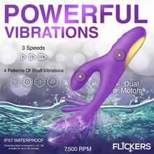 Load image into Gallery viewer, Tri Flick Silcione Flicking Rabbit Vibrator-2