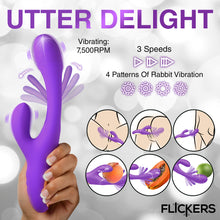 Load image into Gallery viewer, Tri Flick Silcione Flicking Rabbit Vibrator-5