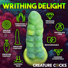 Load image into Gallery viewer, Squirmer Thrusting and Vibrating Silicone Dildo-4