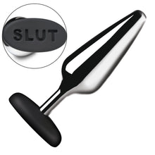 Load image into Gallery viewer, Butt Slut Metal & Silicone Butt Plug-0