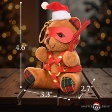 Load image into Gallery viewer, Holiday Bondage Bear Keychain - White-3