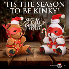 Load image into Gallery viewer, Holiday Bondage Bear Keychain - White-4