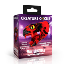 Load image into Gallery viewer, Master Cobra Silicone Cock Ring - Red-4