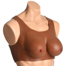 Load image into Gallery viewer, Perky Pair D-Cup Silicone Breasts - Dark-4