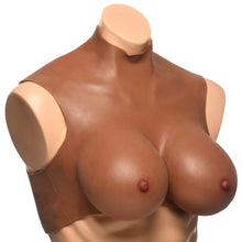 Load image into Gallery viewer, Perky Pair G-Cup Silicone Breasts - Dark-4