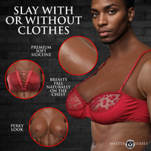 Load image into Gallery viewer, Perky Pair G-Cup Silicone Breasts - Dark-2