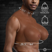 Load image into Gallery viewer, Perky Pair G-Cup Silicone Breasts - Dark-3