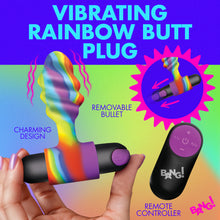 Load image into Gallery viewer, Vibrating Rainbow Butt Plug-1