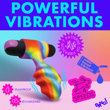 Load image into Gallery viewer, Vibrating Rainbow Butt Plug-3