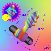 Load image into Gallery viewer, Vibrating Rainbow Butt Plug-2