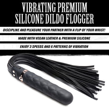 Load image into Gallery viewer, 9X Vibrating Silicone Dildo Flogger