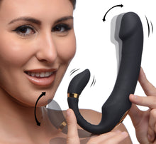 Load image into Gallery viewer, 10X Pleasure Pose Come Hither Silicone Vibrator with Poseable Clit Stimulator