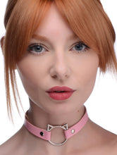 Load image into Gallery viewer, Kinky Kitty Ring Slim Choker - Pink