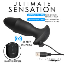 Load image into Gallery viewer, 10X Sliding Ring Silicone Missile Plug with Remote-8