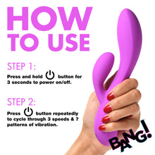 Load image into Gallery viewer, 10X Flexible Silicone Rabbit Vibrator - Purple-6