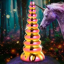 Load image into Gallery viewer, Twilight Rainbow Glass Dildo-0