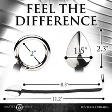 Load image into Gallery viewer, Tug and Plug Cock and Ball Ring with Anal Plug-3