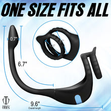 Load image into Gallery viewer, Vibrating Silicone Cock Ring and Anal Stimulator-2