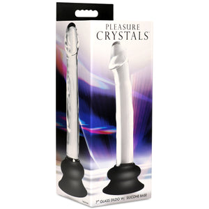 Glass Dildo with Silicone Base - 7 Inch-8