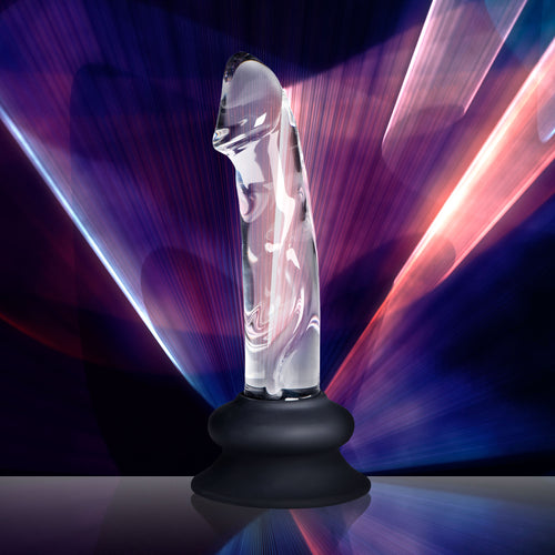 Glass Dildo with Silicone Base - 5.6 Inch-0