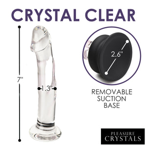 Glass Dildo with Silicone Base - 7 Inch-3