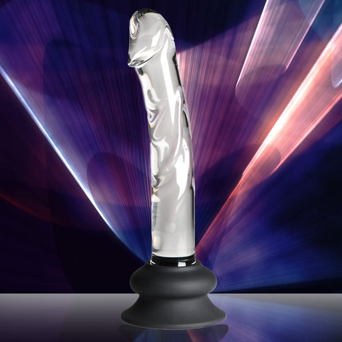Glass Dildo with Silicone Base - 7 Inch-0