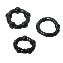 Load image into Gallery viewer, Black Performance Erection Rings - Packaged