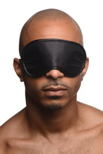 Load image into Gallery viewer, Black Satin Blindfold Mask