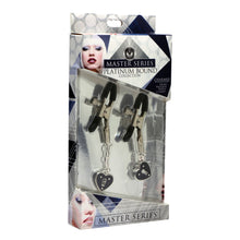 Load image into Gallery viewer, Charmed Heart Padlock Nipple Clamps