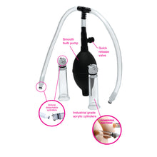 Load image into Gallery viewer, Nipple Pumping System with Dual Detachable Acrylic Cylinders