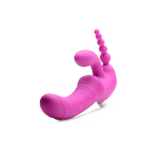 Load image into Gallery viewer, Regal Rider Vibrating Silicone Strapless Strap On Triple G Dildo