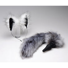 Load image into Gallery viewer, Grey Wolf Tail Anal Plug and Ears Set