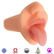 Load image into Gallery viewer, Mistress Courtney Vibrating Mouth Stroker- Flesh