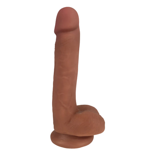 Easy Riders 7 Inch Dual Density Dildo With Balls - Tan-0
