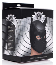 Load image into Gallery viewer, Spike Neoprene Puppy Hood - Black