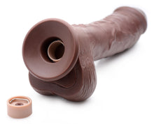 Load image into Gallery viewer, 8.5 Inch Vibrating Squirting Dildo with Remote Control - Dark