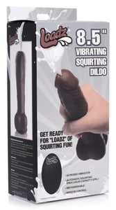 8.5 Inch Vibrating Squirting Dildo with Remote Control - Dark