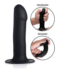 Load image into Gallery viewer, Squeezable Phallic Dildo - Black