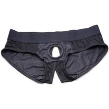 Load image into Gallery viewer, Lace Envy Black Crotchless Panty Harness - 2XL