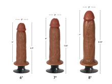 Load image into Gallery viewer, Jock Dark Bareskin Vibrating Dildo - 7 Inch