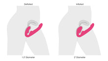 Load image into Gallery viewer, 10X Remote Control Ergo-Fit G-Pulse Inflatable and Vibrating Strapless Strap-on - Pink