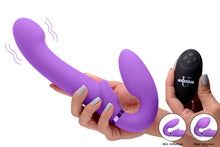 Load image into Gallery viewer, 10X Remote Control Ergo-Fit G-Pulse Inflatable and Vibrating Strapless Strap-on - Purple