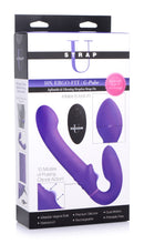 Load image into Gallery viewer, 10X Remote Control Ergo-Fit G-Pulse Inflatable and Vibrating Strapless Strap-on - Purple