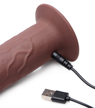 Load image into Gallery viewer, 7X Remote Control Vibrating and Thumping Dildo - Dark
