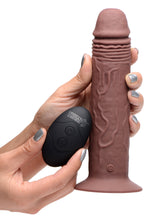 Load image into Gallery viewer, 7X Remote Control Vibrating and Thumping Dildo - Dark