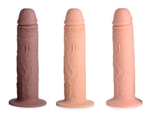 Load image into Gallery viewer, 7X Remote Control Vibrating and Thumping Dildo - Dark