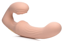Load image into Gallery viewer, 15X U-Pulse Silicone Pulsating and Vibrating Strapless Strap-on with Remote - Blush