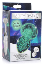 Load image into Gallery viewer, Glow-In-The-Dark Glass Anal Plug - Medium