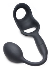 Load image into Gallery viewer, 10X P-Bomb Silicone Cock and Ball Ring with Vibrating Anal Plug