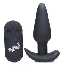 Load image into Gallery viewer, Remote Control 21X Vibrating Silicone Butt Plug - Black